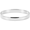 Engravable 6 mm Half Round Bangle Bracelet in 14k white gold
