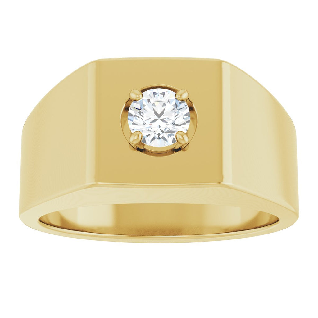 3/8 CTW Natural Diamond Ring in 14k yellow gold