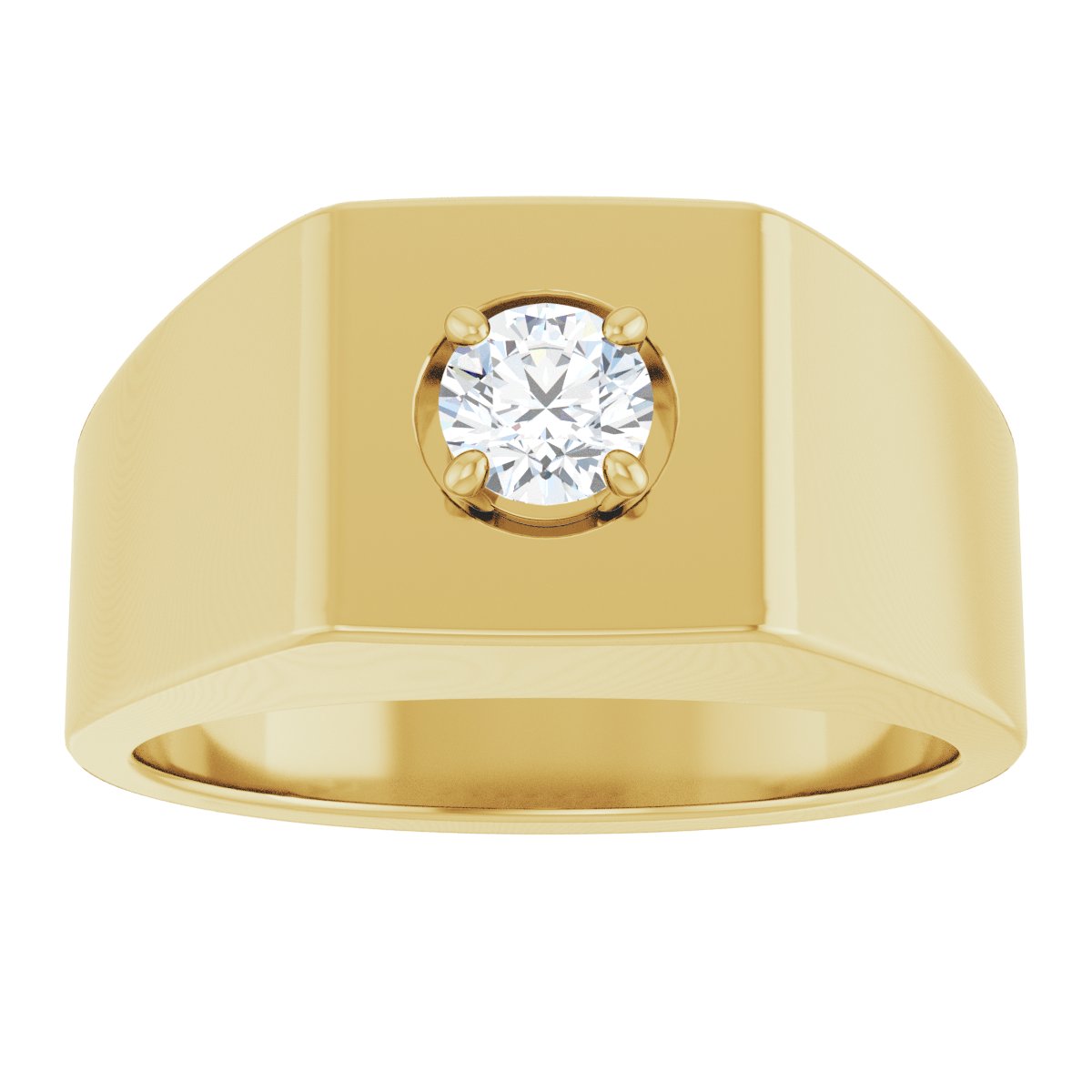 3/8 CTW Natural Diamond Ring in 14k yellow gold