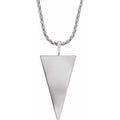 Engravable Geometric Necklace in 14k white gold