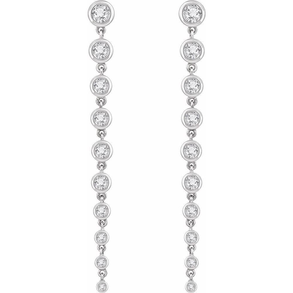2 CTW Lab-Grown Diamond Earrings in 14k white gold