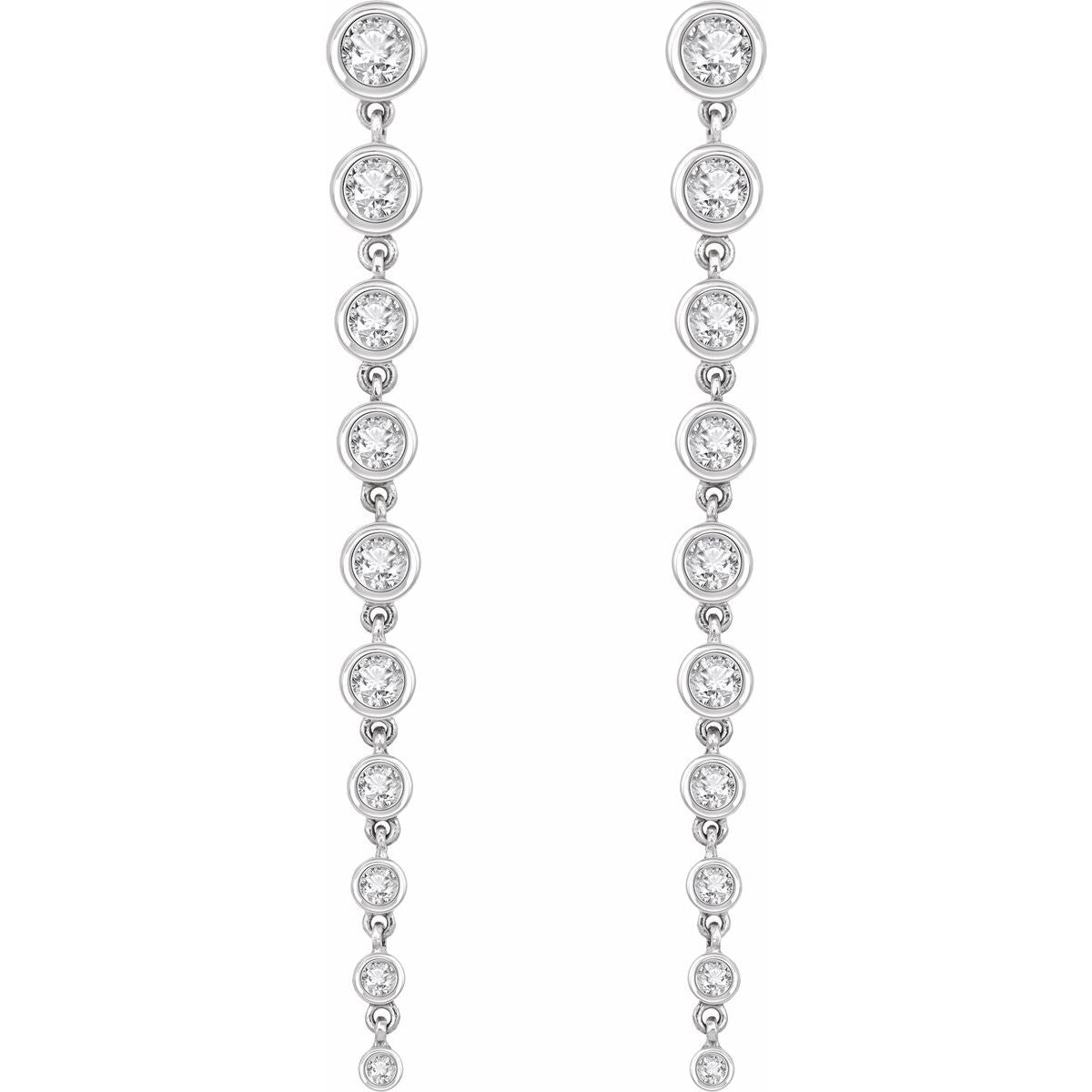 2 CTW Lab-Grown Diamond Earrings in 14k white gold