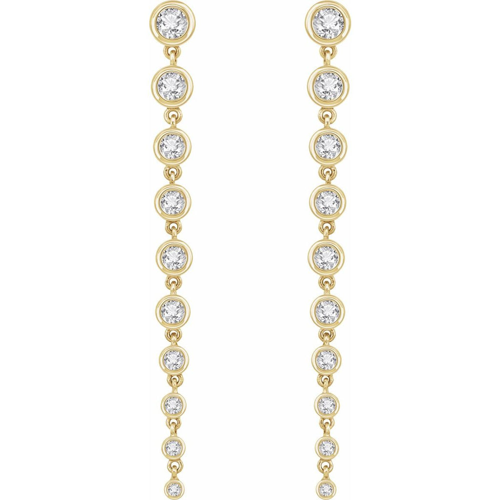 2 CTW Lab-Grown Diamond Earrings in 14k yellow gold