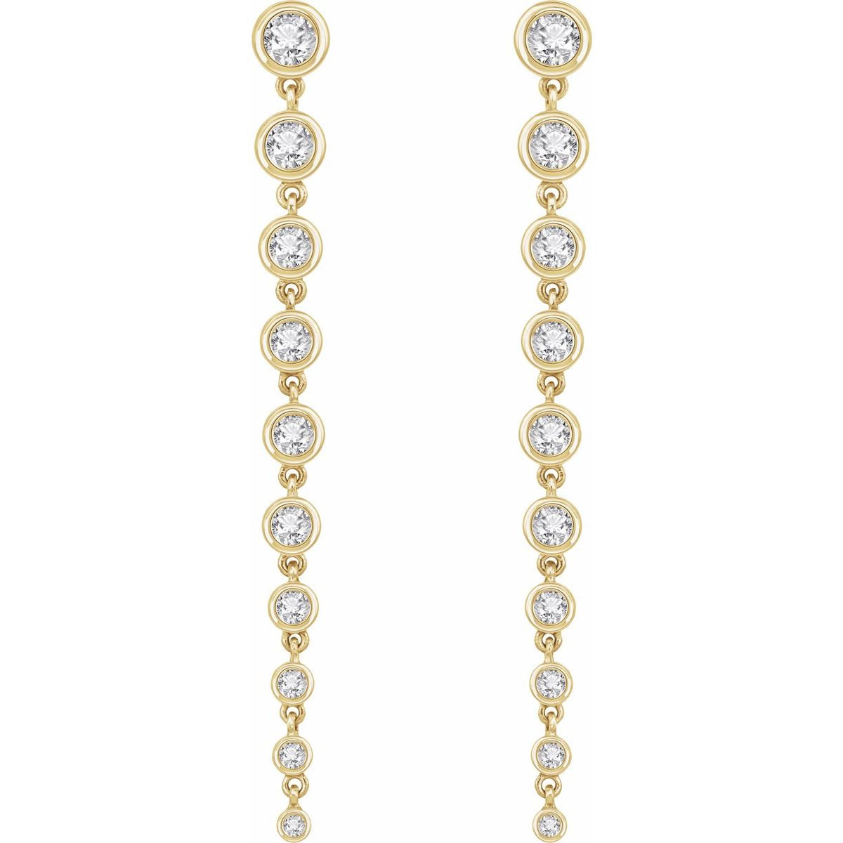 2 CTW Lab-Grown Diamond Earrings in 14k yellow gold