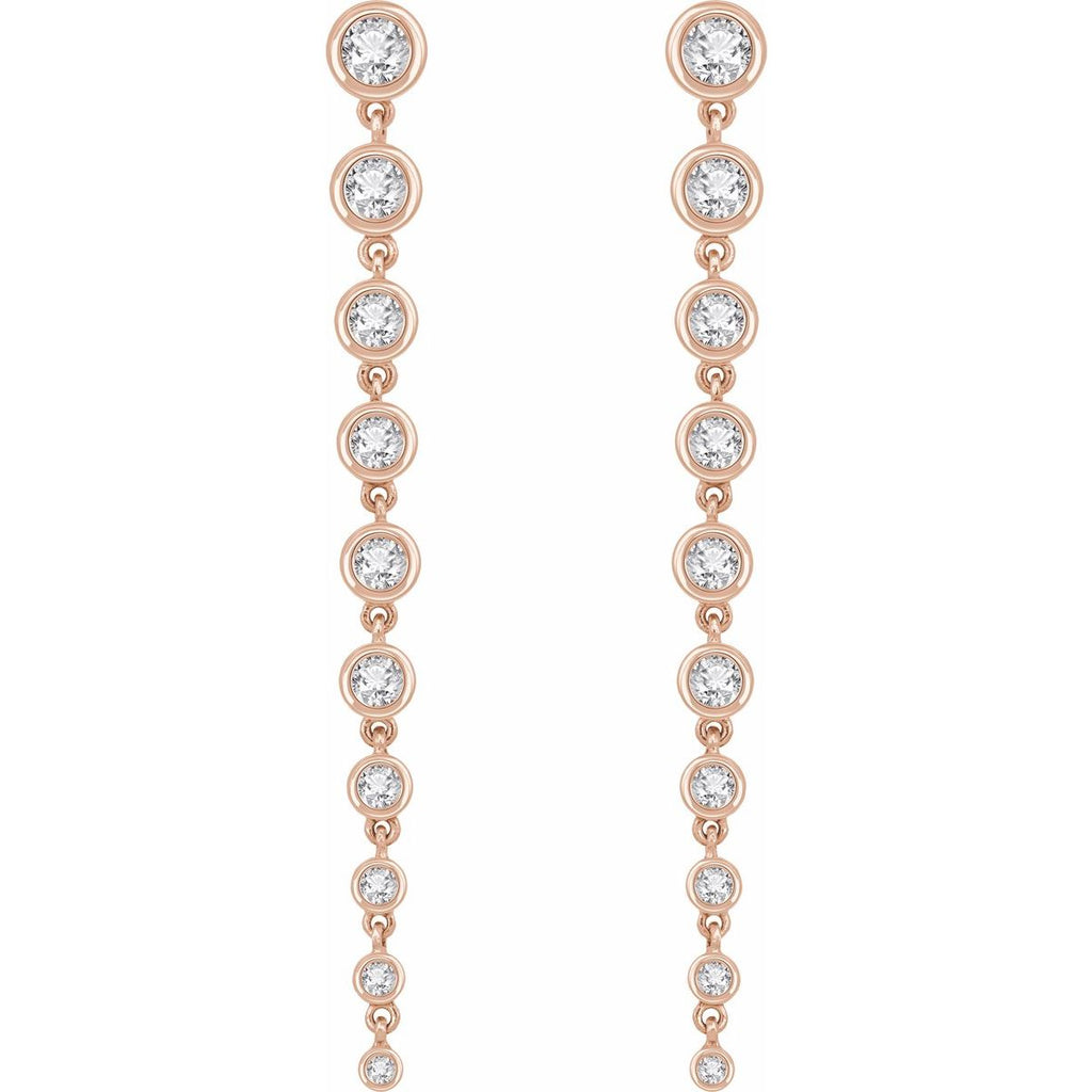 2 CTW Lab-Grown Diamond Earrings in 14k rose gold