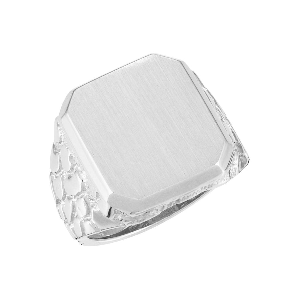 18x16 mm Octagon Nugget Signet Ring
