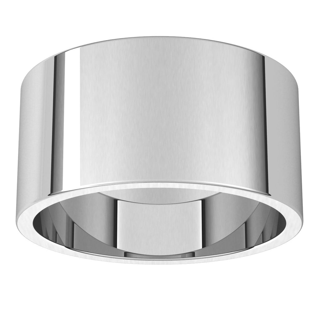 10 mm Flat Band in 14k white gold