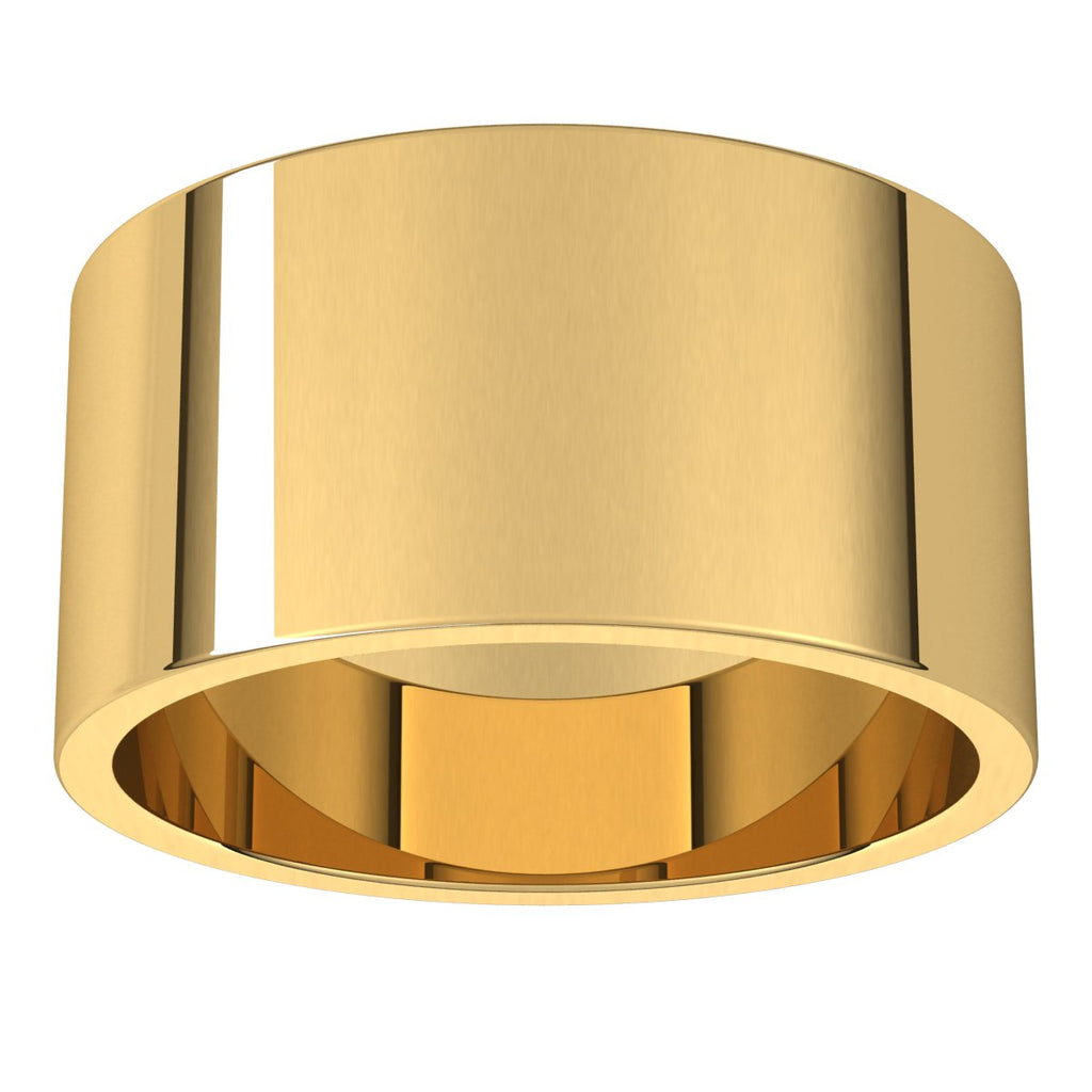 10 mm Flat Band in 14k yellow gold