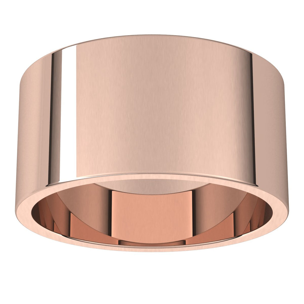 10 mm Flat Band in 14k rose gold