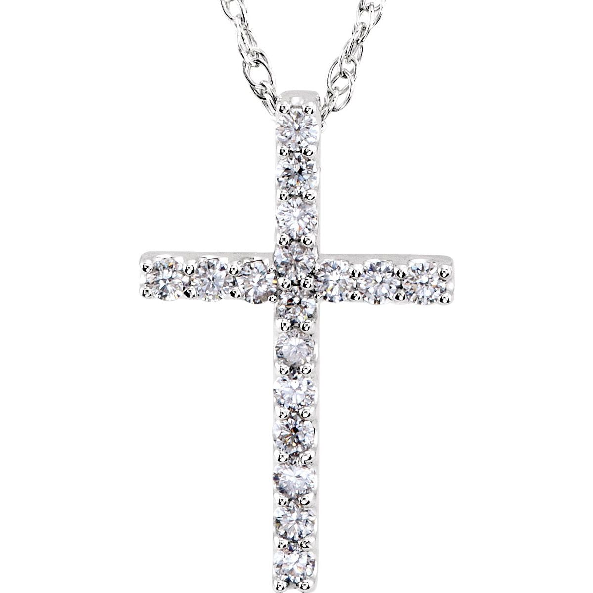 Lab-Grown Diamond Petite Cross Pendant