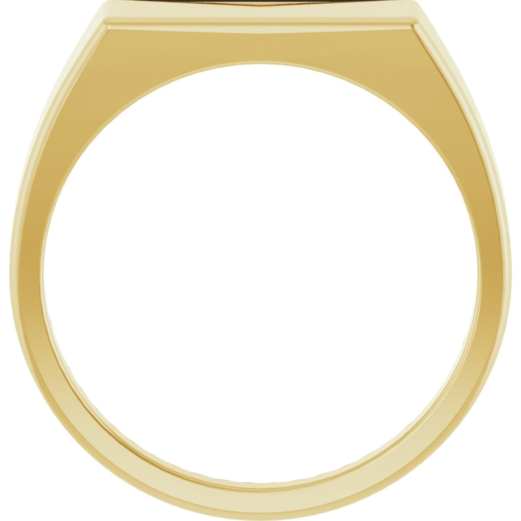 15x7 mm Rectangle Signet Ring in 14k yellow gold