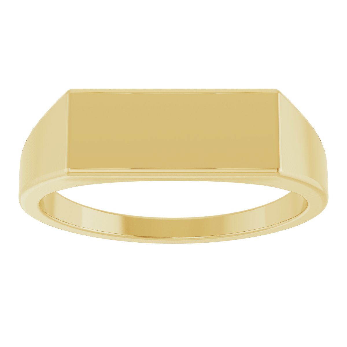 15x7 mm Rectangle Signet Ring in 14k yellow gold