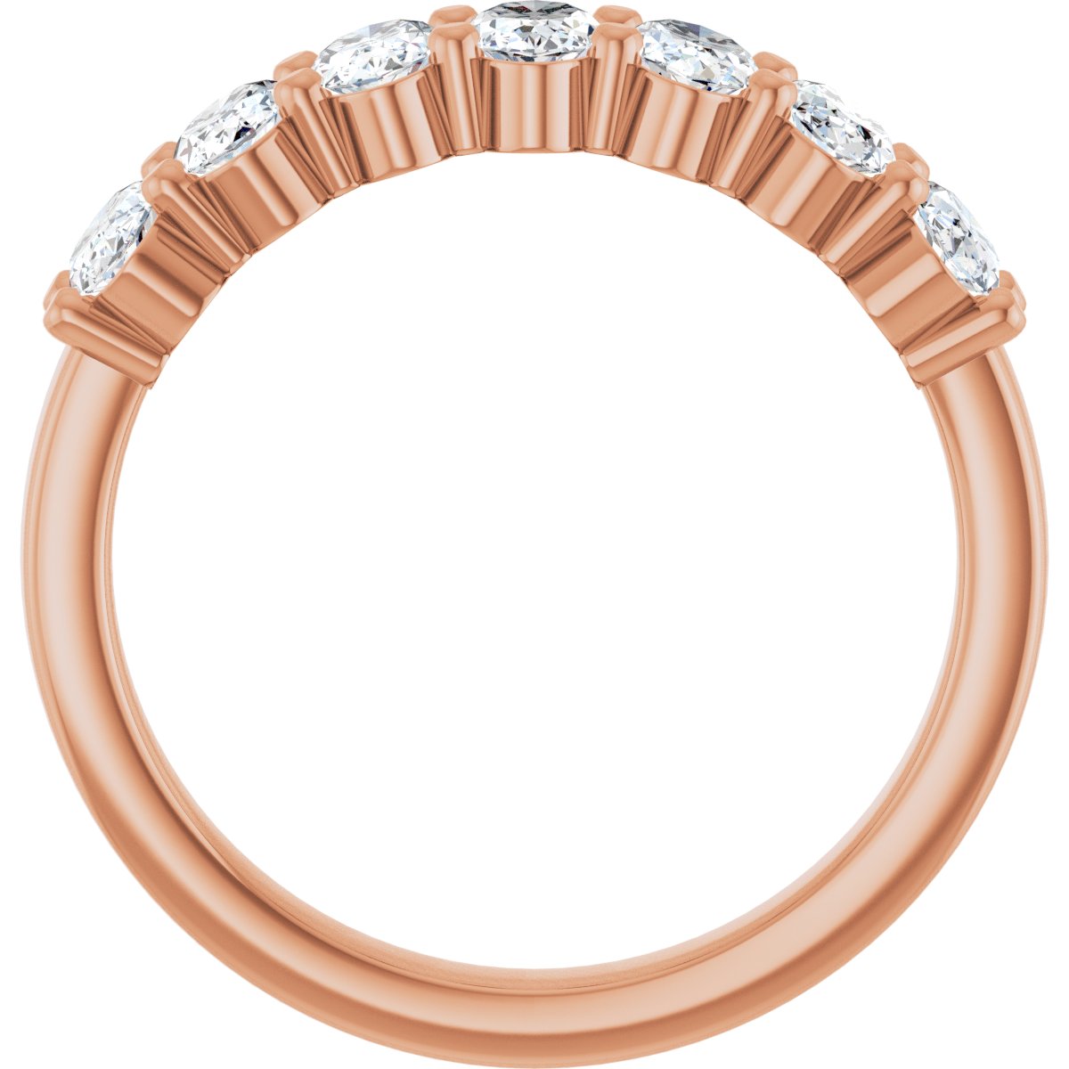 1 3/4 CTW Natural Diamond Annniversary Band in 14k rose gold