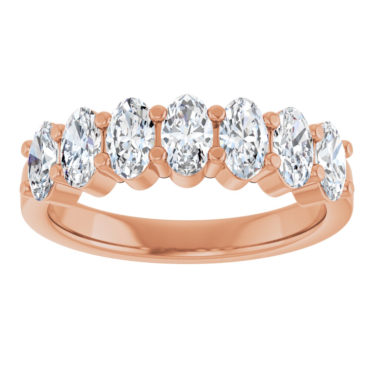 1 3/4 CTW Natural Diamond Annniversary Band in 14k rose gold