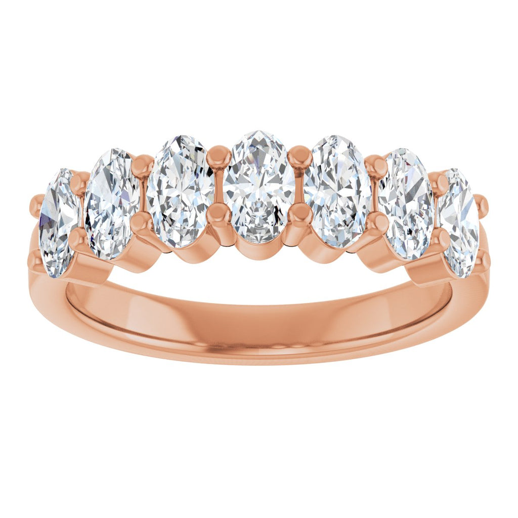 1 1/3 CTW Lab-Grown Diamond Anniversary Band in 14k rose gold
