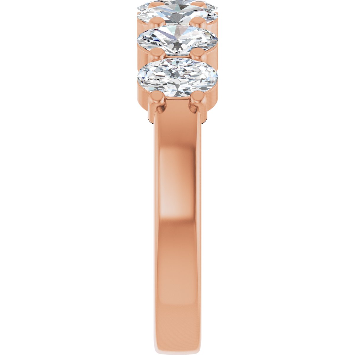 1 1/3 CTW Lab-Grown Diamond Anniversary Band in 14k rose gold