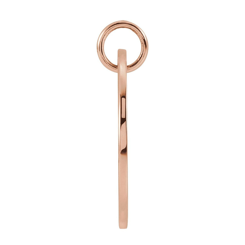 Pierced Star 15 mm Disc Pendant in 14k rose gold