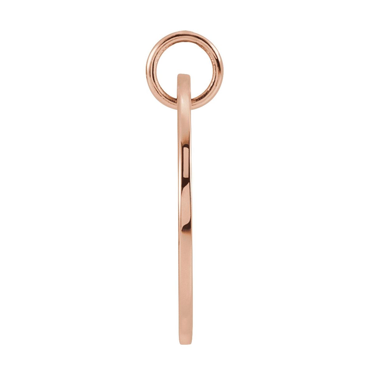 Pierced Star 15 mm Disc Pendant in 14k rose gold