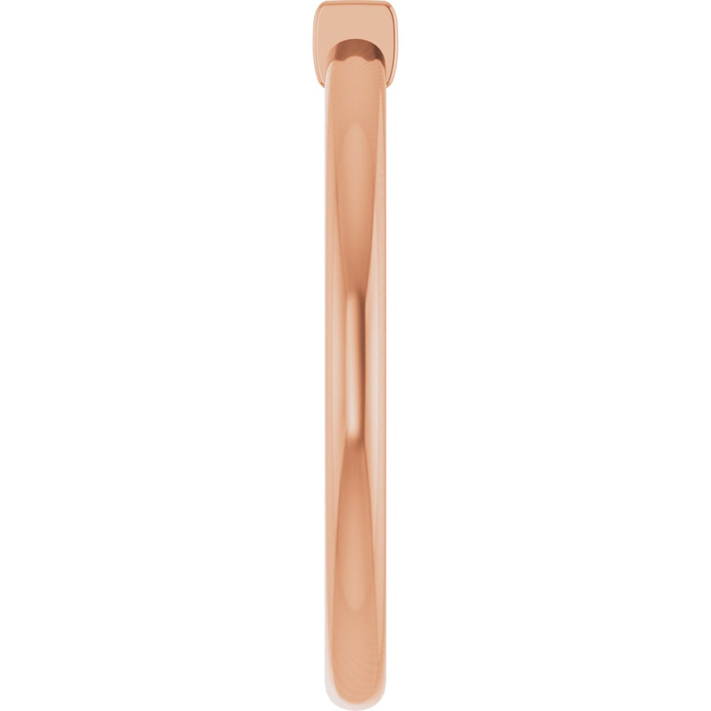 Natural Green Tourmaline Stackable Ring in 14k rose gold