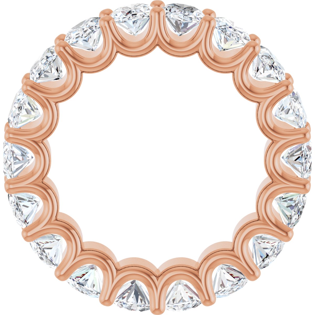 6 5/8 CTW Natural Diamond Eternity Band in 14k rose gold