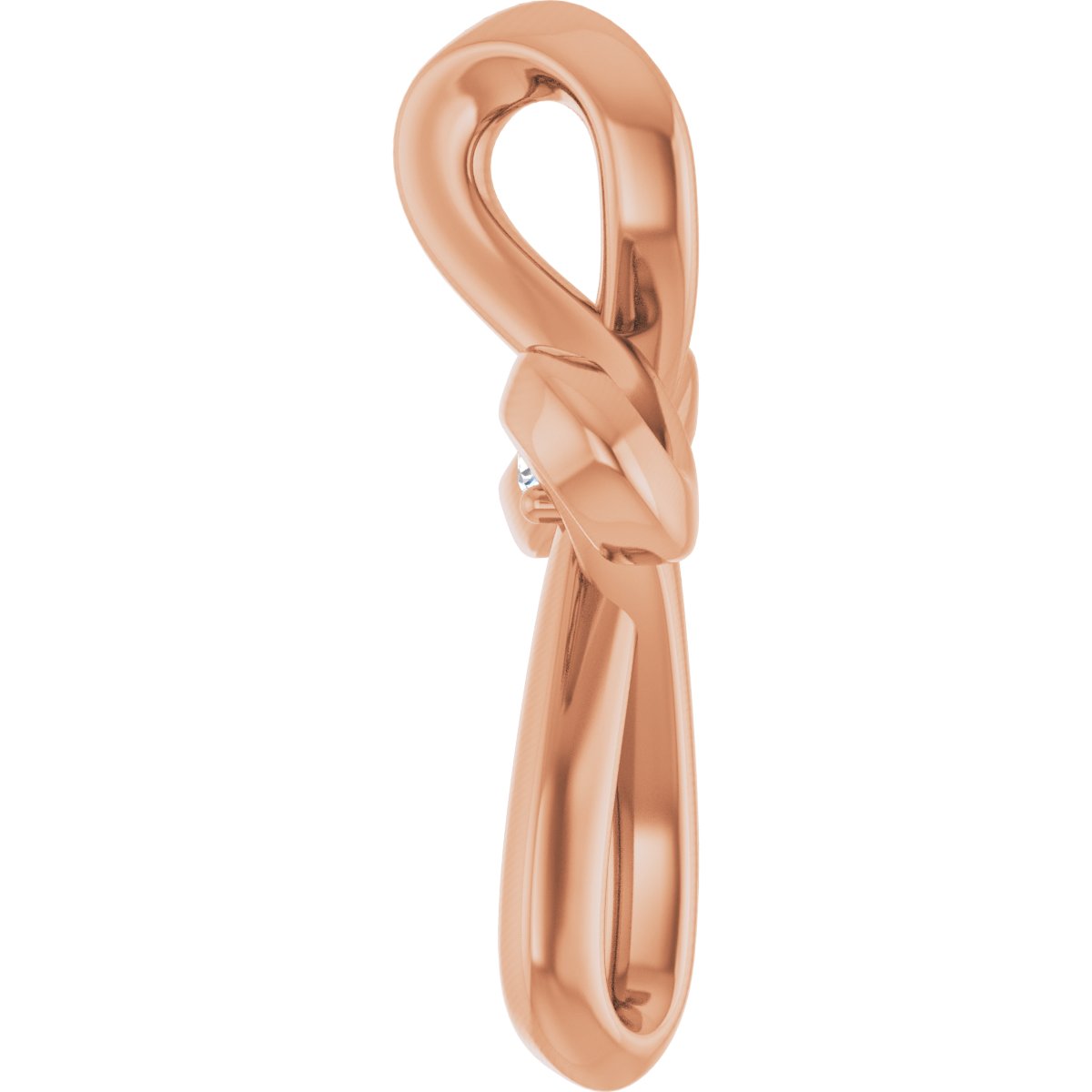 .015 CTW Natural Diamond Cross Pendant in 14k rose gold