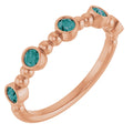 Lab-Grown Alexandrite Stackable Ring in 14k rose gold