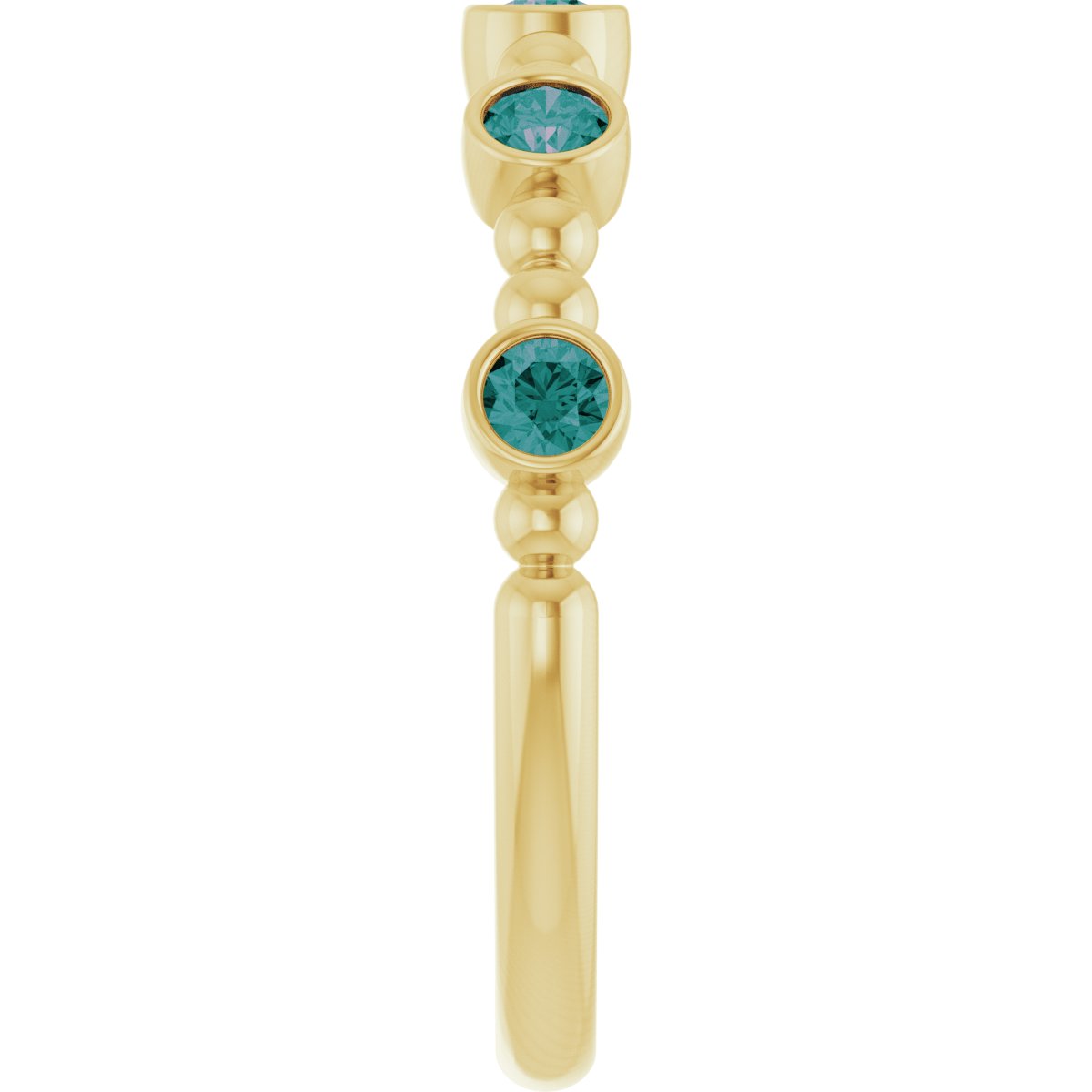 Lab-Grown Alexandrite Stackable Ring in 14k yellow gold