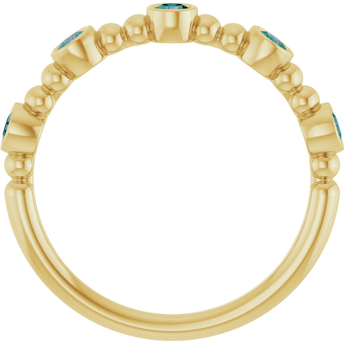 Lab-Grown Alexandrite Stackable Ring in 14k yellow gold