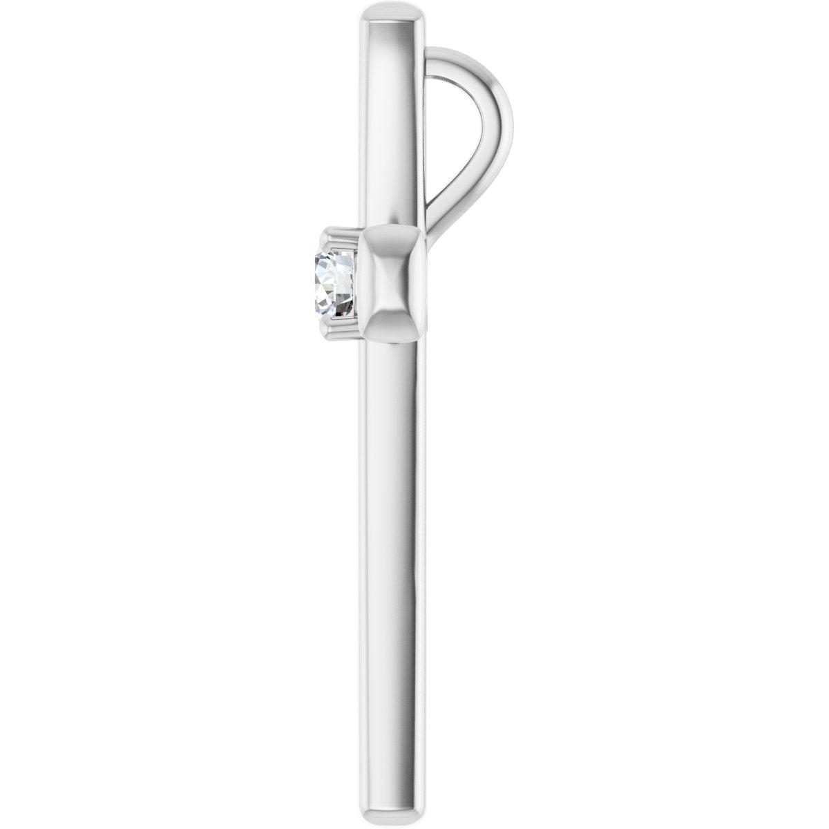 1/5 CTW Natural Diamond Cross Pendant in 14k white gold
