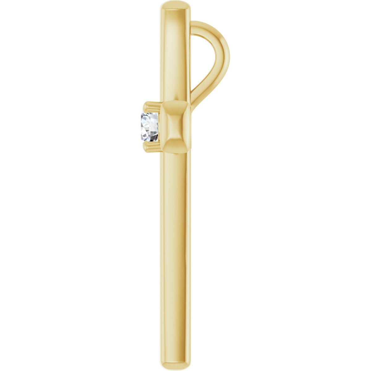 1/5 CTW Natural Diamond Cross Pendant in 14k yellow gold