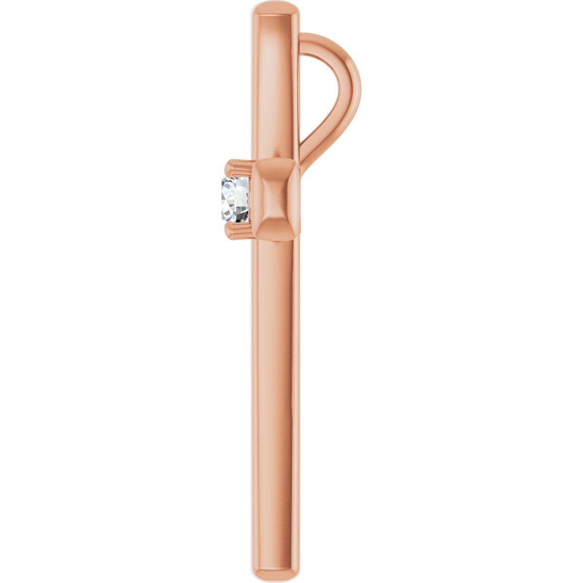 1/5 CTW Natural Diamond Cross Pendant in 14k rose gold