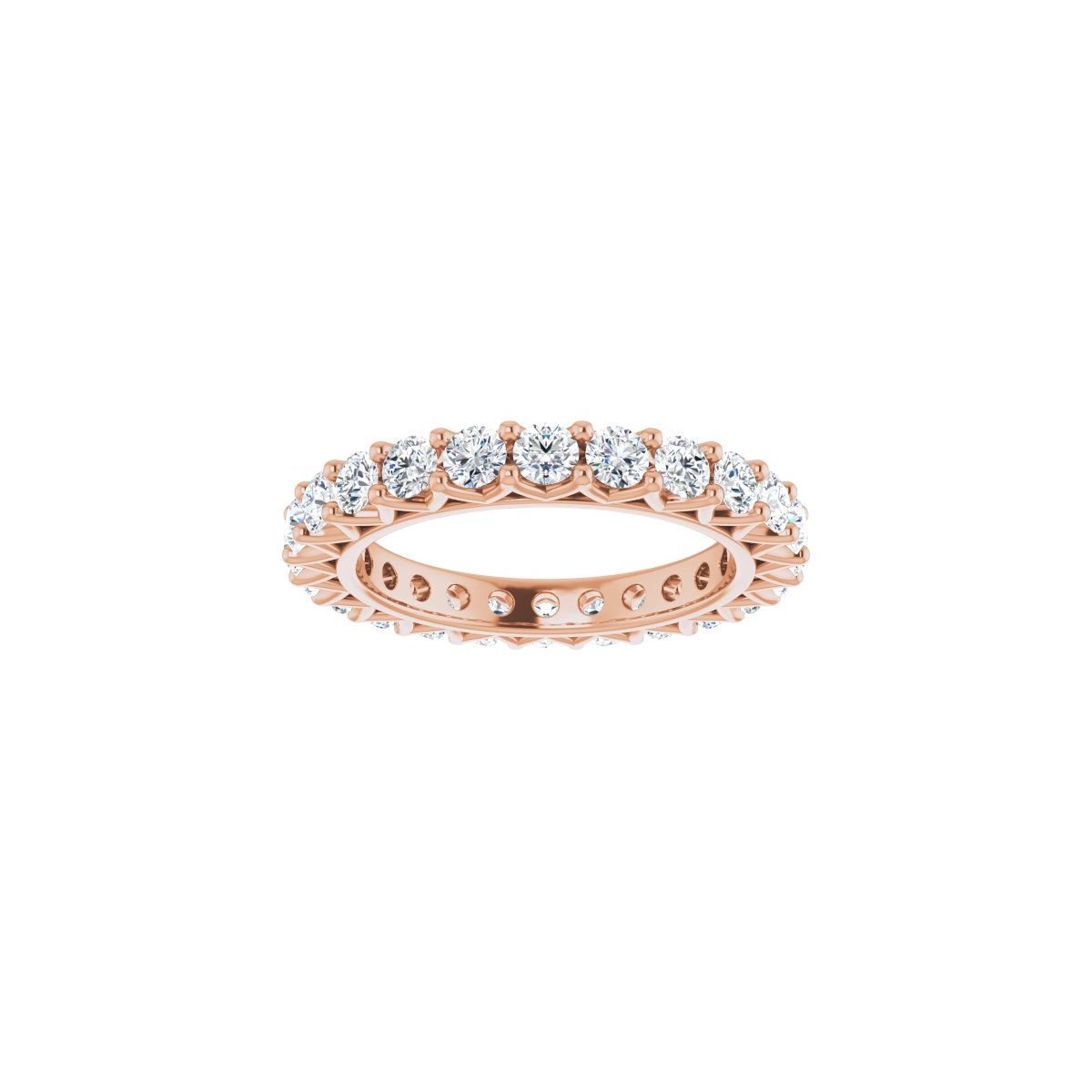 1 1/2 CTW Natural Diamond Eternity Band in 14k rose gold