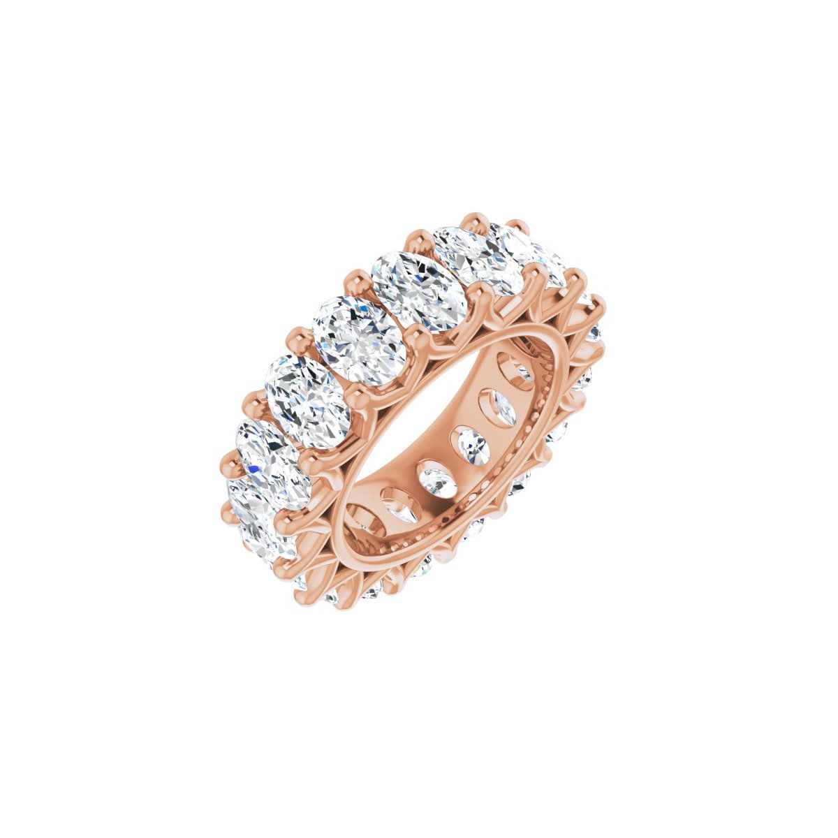 6 1/3 CTW Natural Diamond Eternity Band in 14k rose gold