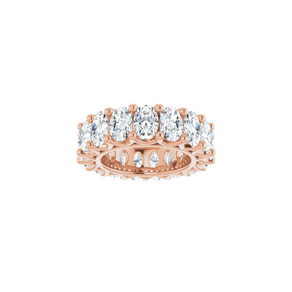6 1/3 CTW Natural Diamond Eternity Band in 14k rose gold