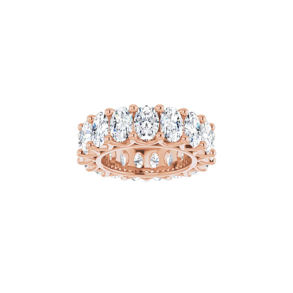 6 1/3 CTW Natural Diamond Eternity Band in 14k rose gold