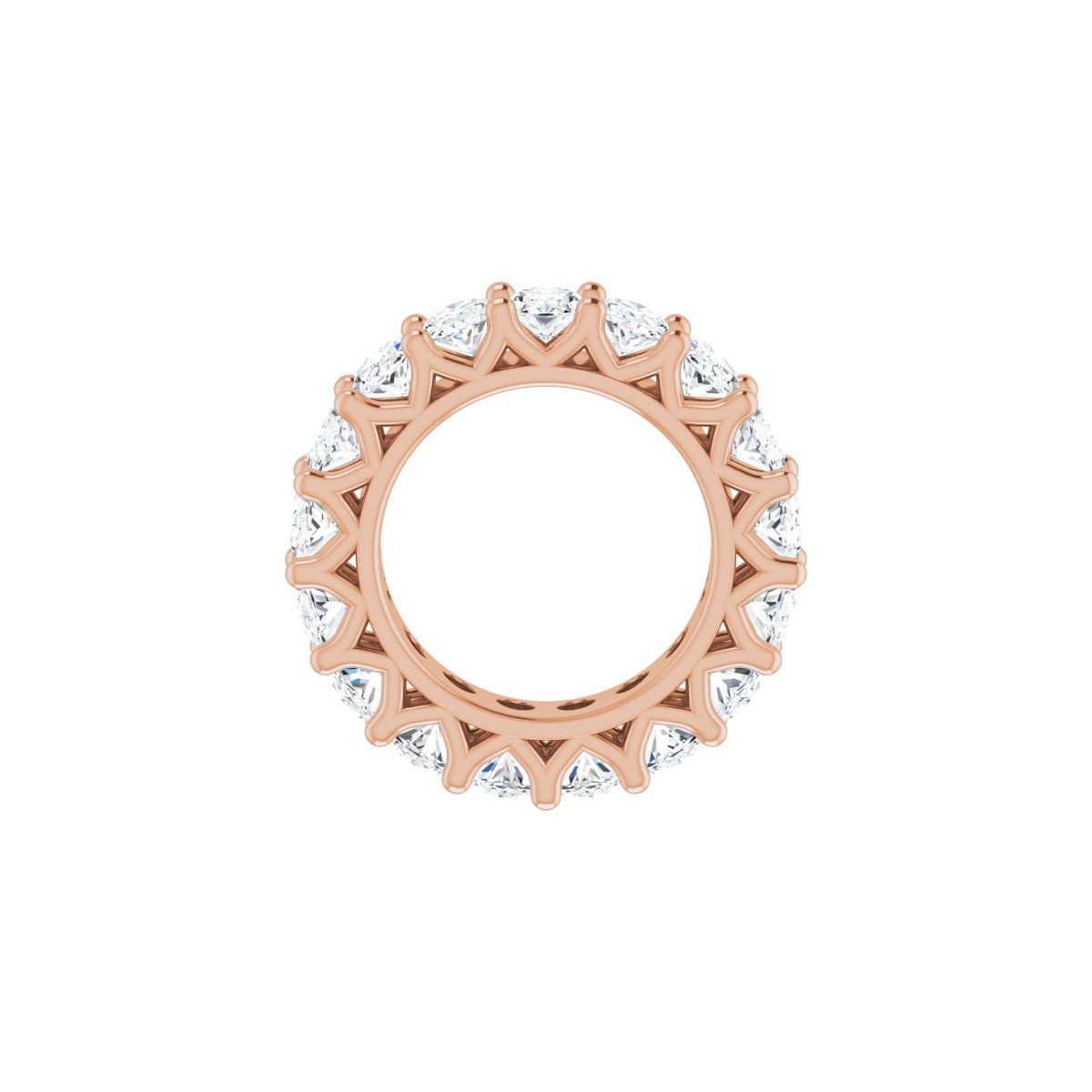6 1/3 CTW Natural Diamond Eternity Band in 14k rose gold