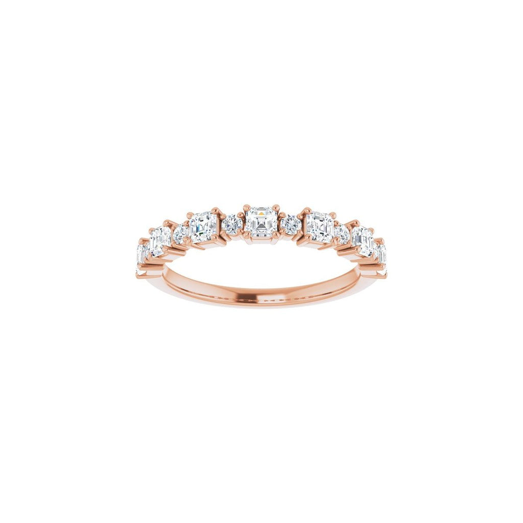 3/4 CTW Natural Diamond Anniversary Band in 14k rose gold