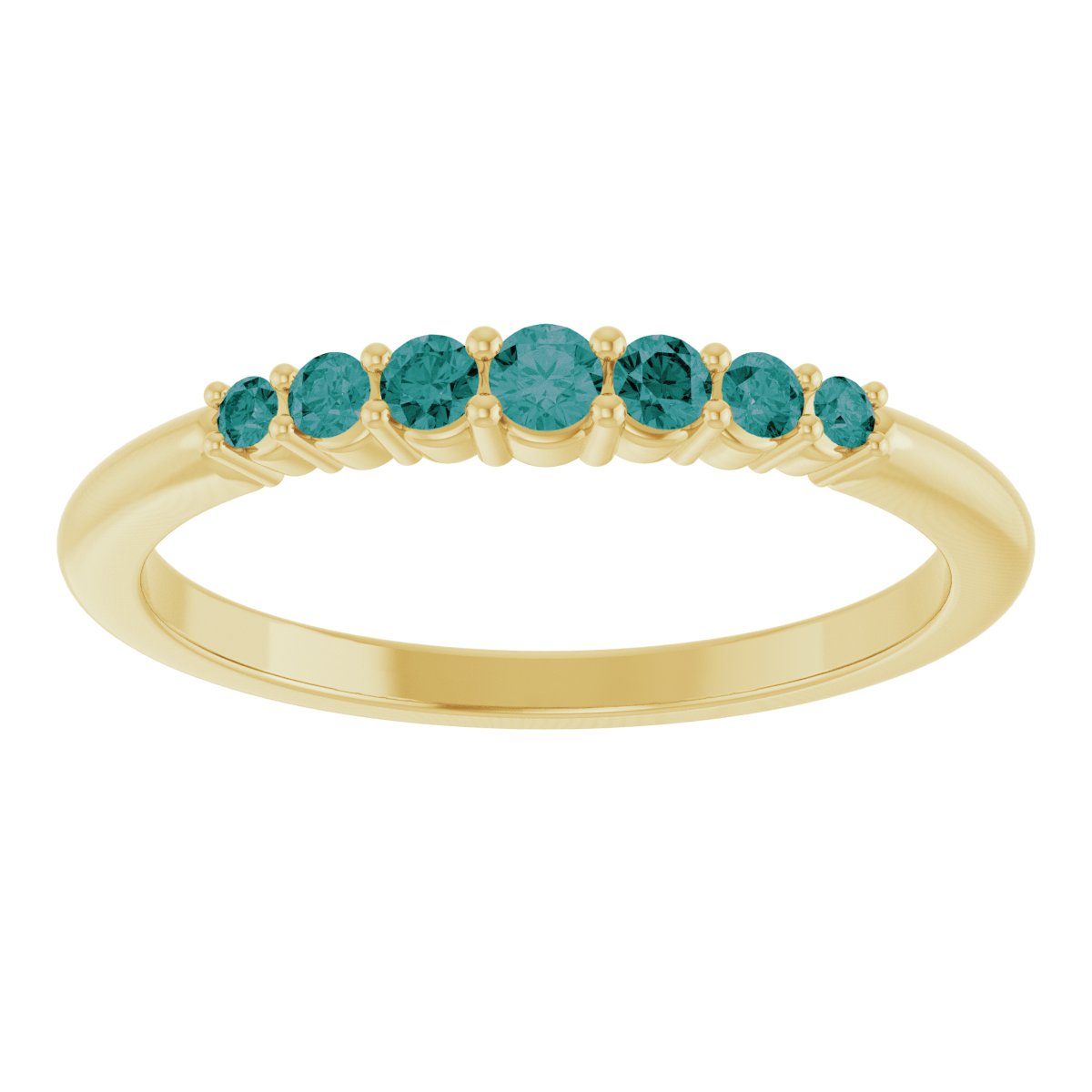 Natural Alexandrite Stackable Ring in 14k yellow gold