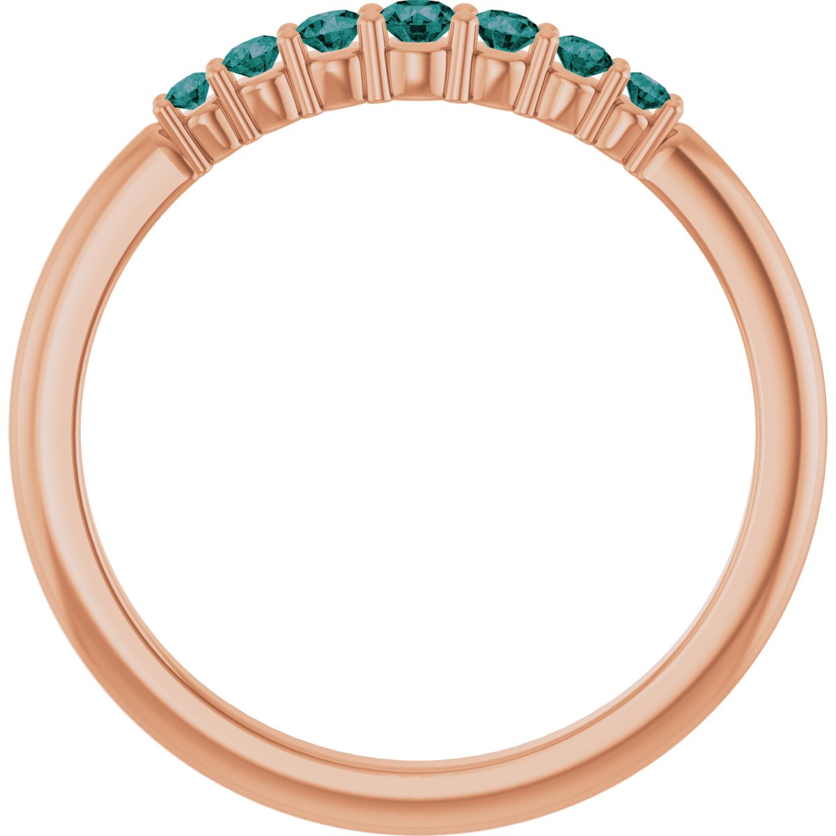 Natural Alexandrite Stackable Ring in 14k rose gold
