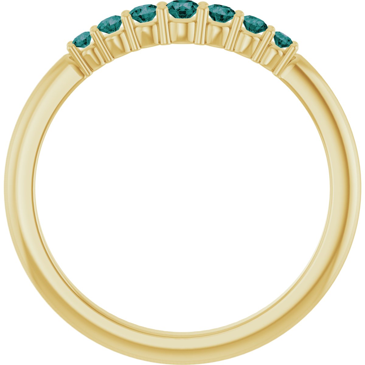 Natural Alexandrite Stackable Ring in 14k yellow gold