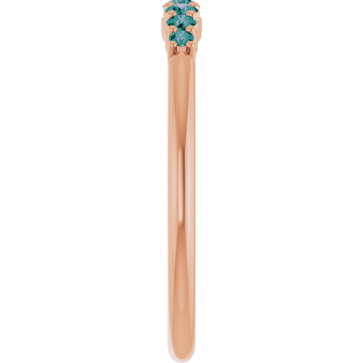Natural Alexandrite Stackable Ring in 14k rose gold