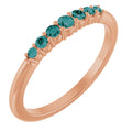 Natural Alexandrite Stackable Ring in 14k rose gold