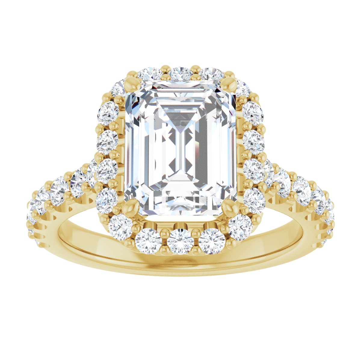 3 1/3 CTW Lab-Grown Diamond Engagement Ring in 14k yellow gold