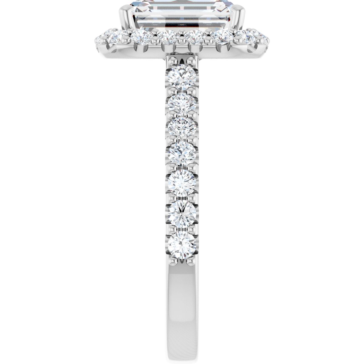 3 1/3 CTW Lab-Grown Diamond Engagement Ring in 14k white gold