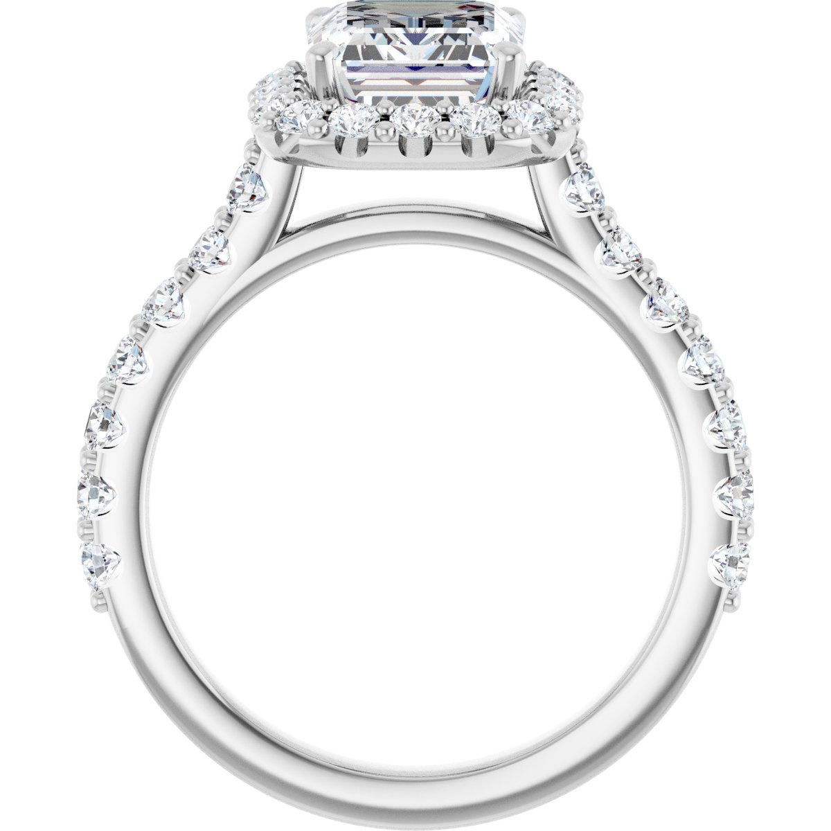 3 1/3 CTW Lab-Grown Diamond Engagement Ring in 14k white gold
