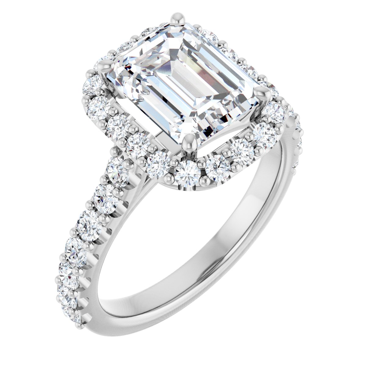 3 1/3 CTW Lab-Grown Diamond Engagement Ring in 14k white gold
