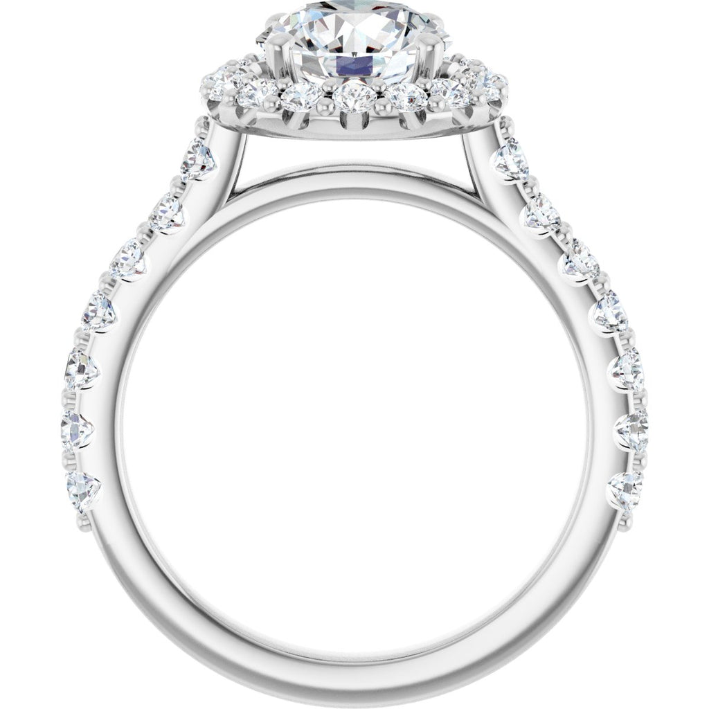2 1/3 CTW Lab-Grown Diamond Engagement Ring in 14k white gold