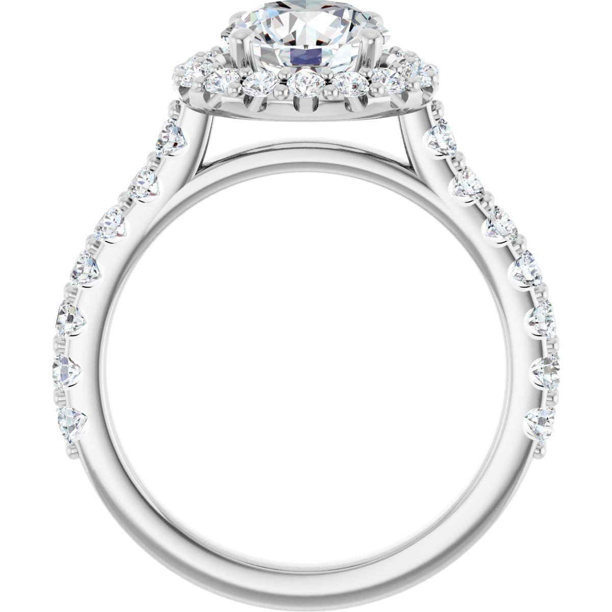 2 1/3 CTW Lab-Grown Diamond Engagement Ring in 14k white gold