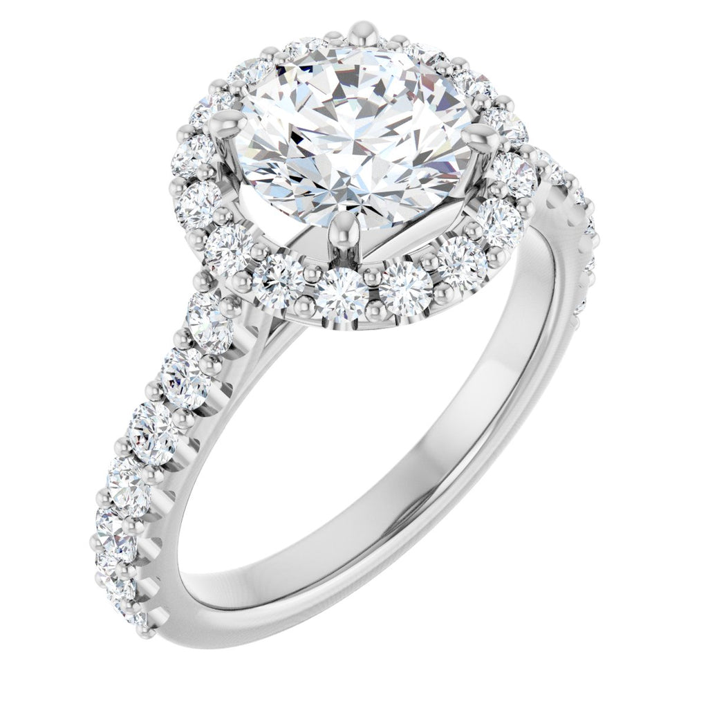 2 1/3 CTW Lab-Grown Diamond Engagement Ring in 14k white gold
