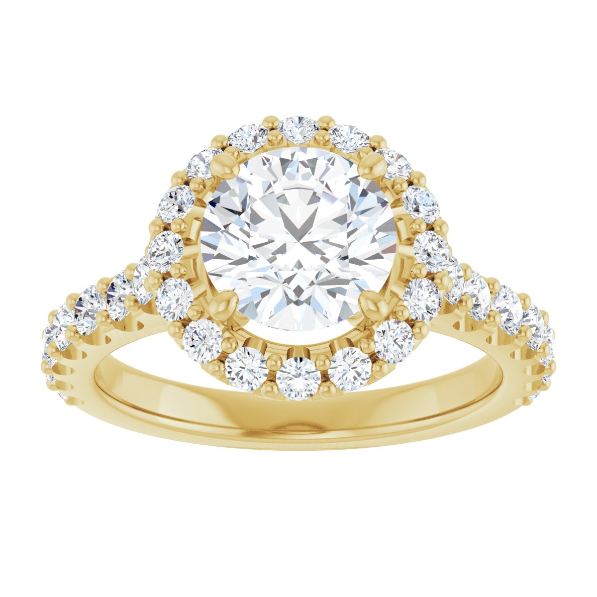 2 1/3 CTW Lab-Grown Diamond Engagement Ring in 14k yellow gold